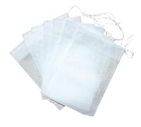 Pack of 100 Empty Reusable Drawstring Bags for Loose Leaf Tea and Coffee, Aquarium Filtration(25x30cm)