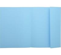 PACK OF 100 Exacompta - Ref. 348006E Super 210 1 Flap Folders A4 Light Blue