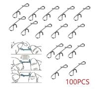 Pack of 100 Fast Fishing Swivel Snap Clips Stainless Steel Construction Resistant Swivels Snap Size SXXL for Various Fish (L)
