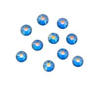 Pack of 100 Hotfix Flat Back Crystals, EIMASS® 8898 Exquisite Rhinestons, Iron on Gems, Costume Diamante (ss20 (4.8mm) Capri Blue AB)