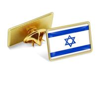 Pack of 100 Israel Flag Lapel Badge Pins Bulk - Metal Israeli Jewish National Lapel Pin Badges Brooches Jewelry Gift For Bags Clothes