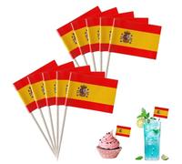 Pack of 100 Italian Decoration, Italy Flag, Italian Flag for Food Cupcake Toppers (Spain)