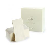 Pack of 100 Ivory Paper Napkins | Linen Feel Guest Disposable Cloth Like Dinner Napkins | Hand Towels | Soft, Absorbent, Paper Hand Napkins for Kitchen, Bathroom, Parties, Weddings, Dinners