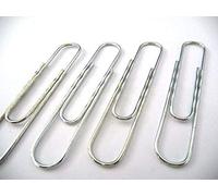 Pack of 100 Large Jumbo Giant Big Paper Clips Wavy Length 75mm Paperclips