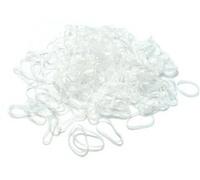 Pack of 100 Large Mini Hair Elastics Polyurethane Braiding Bands for Dreads Cornrows Braiding (Clear) by CyberloxShop