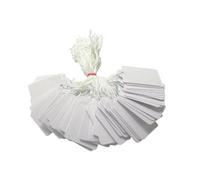 Pack of 100 Large White Strung Tags Price Tickets 36 x 53mm