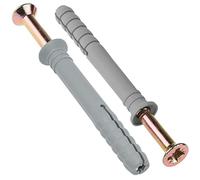 Pack of 100, M6 x 80mm Fix & Fasten Nylon Hammer Fixings Screws CSK Hammerfix