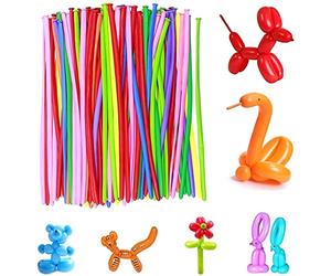 Pack of 100 Magic Modelling Balloons, Modelling Balloons Kit, Animal Balloons, Multicoloured Balloons, Colourful Decoration for Weddings, Birthdays, Parties