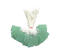 Pack of 100 Medium Pastel Green Strung Tags Price Tickets 25 x 39mm