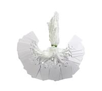 Pack of 100 Medium White Strung Tags Price Tickets 25 x 39mm