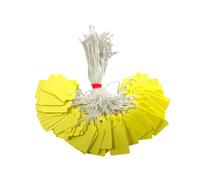 Pack Of 100 Medium Yellow Strung Tags 25 X 39mm