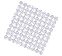 Pack of 100 Microphone Covers, Dust and Sweat Resistant, Microphone Caps with Excellent Elasticity, Reduces Noise (white red dot)