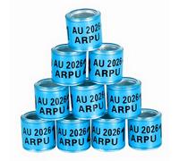 Pack of 100 Multicoloured Aluminium Pigeon Leg Rings Identifying Bands Plastic with 2026 AU Training Identify Birds Foot Ring