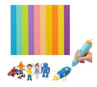 Pack of 100 Neon Colours 3D Pens for Children Refills, 3D Pen Filament PCL 2.5 mm Low Temperature, Safe & Simple, Includes Luminous Effects, Compatible with 3Doodler Start and Other 3D