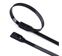 Pack of 100 Nylon Cable Ties 350mm x 8mm, Self Locking Style with High Tensile Strength for Effective Cable Organization (black 100PCS)