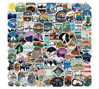 Pack of 100 Outdoor Stickers, Vsco Camping Stickers, Camping Adventure, Waterproof Vinyl Stickers for Laptop, Suitcase, Motorcycle, Skateboard, Car, Luggage