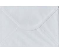 Pack of 100 Pastel White 152mm x 216mm Gummed A5 Card Coloured Envelopes - 100gsm Paper
