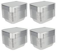 PACK OF 100 PCS | Aluminium Container | 6x5x2 Inch Aluminium Foil Pans with Lids | Disposable for Cooking, Baking & Storage. UK NO-2 | (150 X 120 X 50 MM) | Up to 500 ML| (15X12X5CM, 100, Piece)