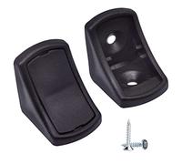 (Pack of 100 pcs) Black Shelf Brackets 24 x 24 mm, Furniture Corner Joints, 90 Degree Plastic Corner Brace Joint, Right Angle, Screws Included (100, Black)