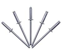 (Pack of 100 pcs) Blind Rivets 3.2 x 12 mm, Open Dome Head, Pop Rivets, DIN 7337, Steel Rivet and Steel Mandrel (100, 3.2 x 12 mm)