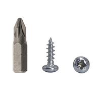 (Pack of 100 pcs) DIN 7981 Zinc Plated Steel 4.0 x 16 mm Wood Screws, Chipboard Screws with Pan Head, Universal Pozi-Drive Screw (100, 4.0 x 16 mm)