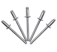 (Pack of 100 pcs) Stainless Steel Blind Rivets 4.0 x 8 mm, Dome Head, Pop Rivets, DIN 7337, A2 Rivet, Grooved Mandrel (100, 4.0 x 8 mm)