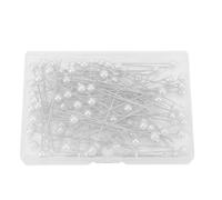 Pack of 100 Pearl Ball Head Pins that Sew the Quilt Straight for Floral Fabrics with Floral Fabrics (White)
