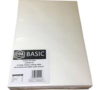 Pack of 100 Perfectly Cut Basic Edible A4 White Vanilla Wafer Paper by CDA Products 260-005