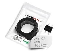 (Pack of 100 Pieces) Chanzon MB10F SMD Bridge Rectifier Diode 0.5A 1000V MBF (SOP-4) Single Phase 0.5 Amp 1000 Volt Silicon Diodes