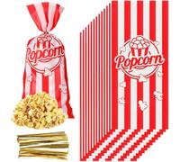 Pack of 100 Popcorn Bags, Popcorn Bags, Small Movie Night Film Nights Bags, Popcorn Machines, Paper Bags, Accessories, Popcorn Machine, Paper Container, Snack Bags