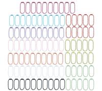 Pack of 100 Round Beads Link Chain for Keychains Metal Beaded Chains Colorful Beaded Chains for Keychain Keychain Decoration