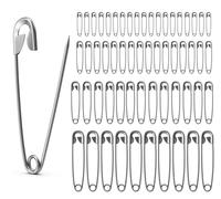 Pack of 100 Safety Pins Mix - Small & Large - Safety Pins Set - Bandage Clips for Sewing & Dressmaking