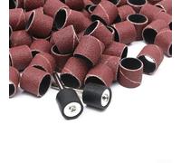 Pack of 100 Sanding Drum Sleeves with Two Mandrels at 120 Grit Perfect for Achieving Smooth Finishes on Various Surfaces