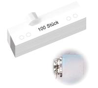 Pack of 100 Self-Adhesive Filing Strips 105 x 30 mm 4 Hole Plastic Filing Strips Adhesive Transparent Filing Mechanics for Filing Patterns Drawings