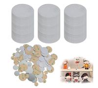 Pack of 100 Self-Adhesive Metal Plates, Metal Plates, Self-Adhesive for Tonie Set, 20 mm, 0.3 mm Thin, Contains No Magnets, Please Use with Magnets