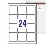 [Pack of 100 Sheets | 2400 Labels] 24X Greener Route™ 64 x 34mm Self-Adhesive Address Labels per A4 Sheet | Curved Corners | Eco-Friendly FSC Sticky Labels | Multi-Purpose (Laser, Copier, Inkjet)