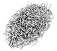 (Pack of: 100, Size: 30mm x 3.0) DIYUK Galvanised Netting Staple U Nails, Heavy Duty U Shaped Wire Tacks for Fencing & Mesh, Durable Fence Pin Staples for Wood Posts