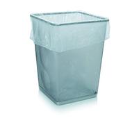 [Pack of 100] Small White Square Bin Liner Bags for Waste Baskets