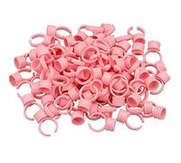 Pack of 100 Tattoo Ink Rings Microblading Pigment Glue Holder Cup Makeup Eyelashes Eyebrow Ink Caps Rings for Permanent Makeup Supply (M)