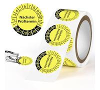 Pack of 100 Test Badges Next Test Date 20 mm Annual Test Badge 2026-2031 Yellow Test Seal Electrical Appliances Multi-Year Test Badges Maintenance Labels for Examination