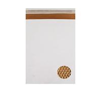 [Pack of 100] White, 215x150mm Greener Route™ Eco Padded Mailers (Honeycomb Pattern Paper Filled), 100% Recycled Biodegradable Kraft Paper Fibres Cushioning Protected Padded Envelopes
