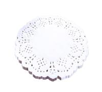 Pack of 100 White Lace Paper Doilies, Round Paper Placemats with Floral Pattern, Oil Absorbent Dessert Paper, Coasters, Cake and Baking Paper, Disposable Paper Placemats, Cake Packaging Pads