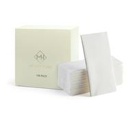 Pack of 100 White Paper Napkins | Linen Feel Guest Disposable Cloth Like Dinner Napkins | Hand Towels | Soft, Absorbent, Paper Hand Napkins for Kitchen, Bathroom, Parties, Weddings, Dinners