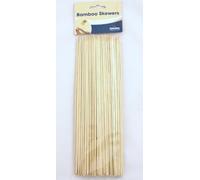 Pack of 100 x 25cm Bamboo Wooden Skewers