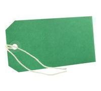 Q-Connect KF01624 Strung Tag 120x60mm - Green (Pack of 50)