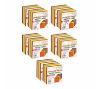 [Pack of 1000] Neon Record Cards Bulk Unruled Index Revision Cards 5x5 Neon Blank Postcards Flashcards (5”x 5”)- Blank Flash Cards Index Cards for School, Work, to Do Lists (5"X5" inches Neon)