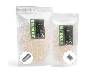 Pack of 1000 Separated Capsule Halves - Size 3 - HPMC Capsules - Empty Capsules with Large Capacity - Transparent Vegan Vegetarian (1000)
