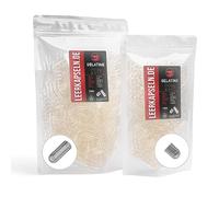 Pack of 1000 - Size 1 - Gelatin Capsules Caps - Separated Capsule Halves - Transparent Beef Empty Capsules - No Prior Opening Required (1000)