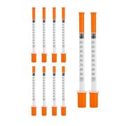 Pack of 10pcs 1ml Syringes with 27G 6mm Plastic Multiple Uses Measuring Tools, Laboratory Accessories, Individually Wrapped