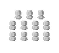 Pack of 11 Cable Glands M20, IP68 Waterproof Cable Grommet, Cable Glands for Outdoor Garden Control Box, Junction Box, Plastic Nylon Cable Grommet, White